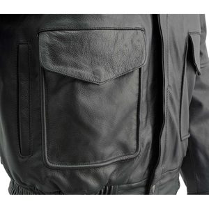 แจ็คเก็ตหนังแกะแท้พรีเมียมสำหรับผู้ชาย ปี 2025 แฟชั่นลำลอง SFM ไซส์ XS หนังขนแกะย้อมสีพื้น - Product Image 3