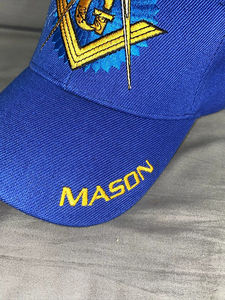 Gorra masónica azul con compás cuadrado bordado y símbolo G para adultos, ropa informal unisex - Product Image 6