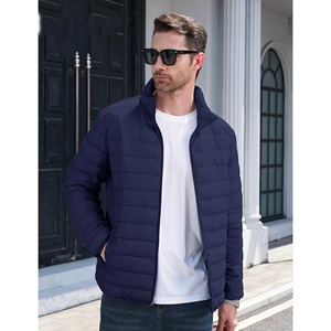 Men's Lightweight <b>Puffer</b> <b>Jacket</b> Waterproof Windproof Warm Quilted Coat <b>Thin</b> Zipper Closure Winter Windbreaker - Product Image 2