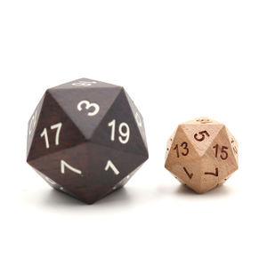 Vente en gros de dés en bois polyédriques pour D&D, dés numérotés de 10 à 60 mm - Product Image 1