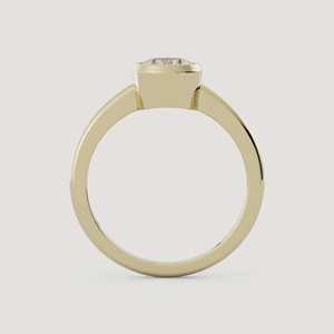 IGI Certified 1 2 3 Carat Lab Grown Diamond Engagement <b>Ring</b> 18k Solid <b>Gold</b> Oval <b>Ring</b> Bezel <b>Set</b> Real Jewelry Factory Wholesale - Product Image 4