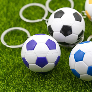 Llavero de cuero genuino personalizado con logo, estilo vintage, de fabricante, metálico, para equipos deportivos de fútbol, llavero de fútbol con bola giratoria - Product Image 6