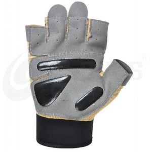 Guantes Deportivos Unisex de Medio Dedo, Transpirables, de Cuero, para Levantamiento de Pesas, Ciclismo, con Correa Ajustable para la Muñeca - Product Image 5