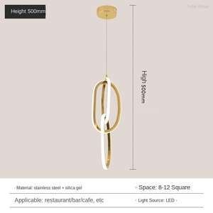 Lámpara Colgante Ovalada Creativa, Araña Decorativa de Arte, Iluminación Moderna y Sencilla Personalizada para Vestíbulo de Hotel, Restaurante o Villa - Product Image 6