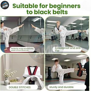 Diseña tus propios cinturones de karate al por mayor a precios bajos, cinturones de artes marciales transpirables hechos a medida al por mayor. - Product Image 3
