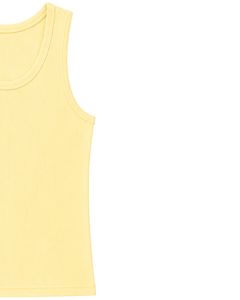 Manufacturer Custom Pastel Yellow Ribbed Cotton Men <b>Tank</b> <b>Top</b> Sleeveless Casual Slim Fit Summer Gym Vest Stretch Undershirt - Product Image 4