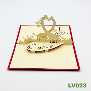 Carte d'invitation de mariage interactive 3D de luxe, faite à la main, style Kirigami, souvenir d'amour pour les couples, en provenance du Vietnam - Product Image 5