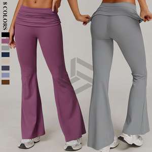 Hot Sell <b>Sunscreen</b> Dockers Yoga Leggings Custom Logo High Waisted Sports Running Training Gym Yoga Wide Leg Pants Women Trousers - Product Image 1