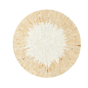 Grandmillennial Style MOP Shell Placemat Traditional Handcrafted Charger for Classic Elegant Table Scapes - Product Image 1