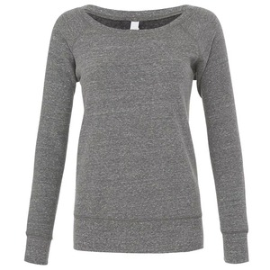 เสื้อสเวตเชิ้ตผู้หญิงคอวีสีขาวแบบขายส่ง ทรงหลวม ไหล่ตก ผ้าเฟรนช์เทอร์รี่ แขนเสื้อแบบแร็กแลน เสื้อสเวตเชิ้ตคอกลมสำหรับผู้หญิง - Product Image 4
