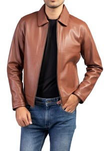 Custom Men's Studded Genuine Leather Motorcycle <b>Jacket</b> Canvas Waterproof Eco-Friendly High Street Style <b>Silver</b> - Product Image 4