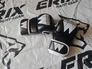 OEM MMA Sparring Gloves Leather Training Grappling Fight Gloves Moisture Wicking Hook Loop Closure for UFC Kickboxing Cage - Product Image 6