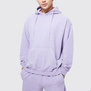 Ensemble de survêtement à capuche YOURBRAND en coton, coupe ample, manches longues, lavande, pour l'automne, tenue décontractée - Product Image 6