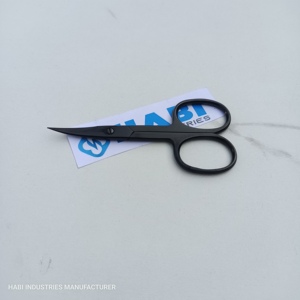 Custom Black Curved Steel Sharp Cuticle Embroidery Scissors Suppliers Wholesale Threading Professional Nail Shears Manufacturer - Product Image 5