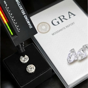 Pendientes de tuerca de plata de ley 925 con moissanita VVS, estilo hip hop, con cierre de rosca, para hombre y mujer, gran variedad de tallas, ¡gran oferta! - Product Image 5