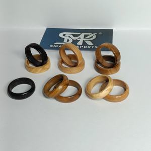 Anillos de Madera Pulida Ecológicos de Diseño, Anillos de Madera Natural Sólida Hechos a Mano, Joyería Moderna de Moda, Lote al por Mayor - Product Image 3