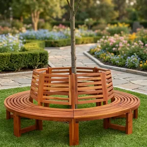 Bancos Modernos para Jardín en Azoteas con Asientos de Listones de Madera, Estructuras Metálicas Blancas y Macetas Integradas para Terrazas Exteriores - Product Image 4