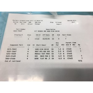 AMAT 0240-70307 KIT SPARES VME <b>HARD</b> DISK <b>DRIVE</b> - Trusted Global Legacy Semiconductor Equipment and Parts at - Product Image 1