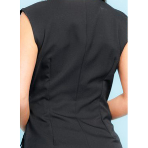 Uniforme de salon de beauté personnalisable avec logo, style enveloppant, en polyester et élasthanne, tunique pour femmes, uniforme de spa - Product Image 5