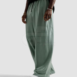 Pantalon ample à jambes larges pour hommes, coupe ajustée, style streetwear moderne, coupe ample, confortable, pour un usage quotidien - Product Image 3