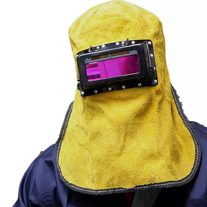 หน้ากากเชื่อมหนังวัวแท้ JNM SAFETY ป้องกันไอน้ำ วัสดุโพลีเอสเตอร์ ทนทานต่อไฟและความร้อน - Product Image 1