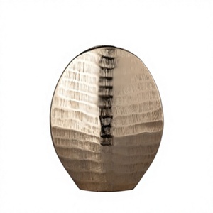 Vase à fleurs moderne de qualité supérieure, style côtier, pour décoration de table de salon, centre de table en métal, antirouille, Ramadan - Product Image 1