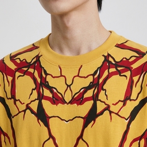 Camiseta de punto para hombre de alta calidad, personalizada, de algodón, oversize, con hombros caídos, estampada, cuello redondo, manga corta, estilo streetwear - Product Image 5