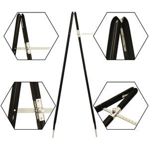 Bastón de Senderismo Tradicional Negro 2026 con Mango de Madera, Ligero, Longitud Ajustable, Bloqueo Rápido, Accesorios Cromados, Personalizable - Product Image 3