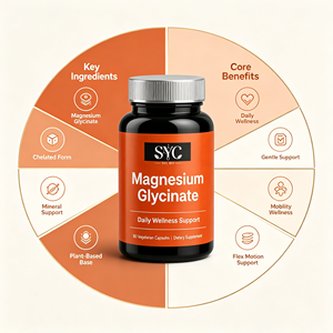 SYC <span class=keywords><strong>BIO</strong></span> Suministro a Granel de Glicinato de Magnesio Complejo, Vitamina B6, Taurina, L-Teanina, Precio al por Mayor, 90 Unidades, Etiqueta Privada OEM ODM - Product Image 4