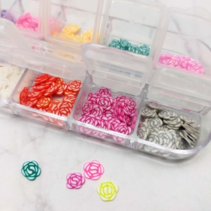Tranches de roses en pâte polymère, accessoires miniatures pour maison de poupée, couleurs assorties, artisanat DIY pour les 14 ans et plus - Product Image 2