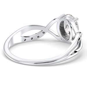 REYES High Quality 925 Sterling Silver Engagement Solitaire Rings Oval Cut 0.78 Carat GRA Certified Moissanite Ring For Women - Product Image 4