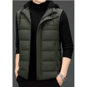 OEM Custom Made <b>Winter</b> Top Selling Factory Price Handmade Half Sleeve Puffer <b>Waterproof</b> Front Logo <b>Jacket</b> for <b>Men</b> - Product Image 4