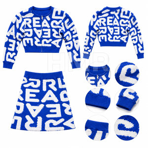 Conjunto de Dos Piezas HMR Sisterhood Sorority, Top de Manga Larga con Cuello Polo y Estampado a Rayas, Minifalda, Conjunto de 2 Piezas - Product Image 6