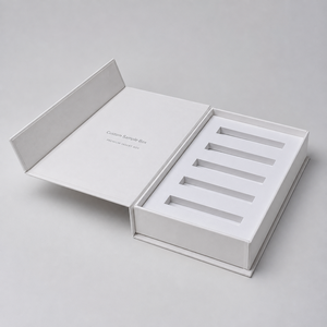 Caja de Cartón Blanco Personalizada con Cierre Magnético, Caja de Embalaje Rígida para Exhibición de Muestras de Cosméticos - Product Image 3