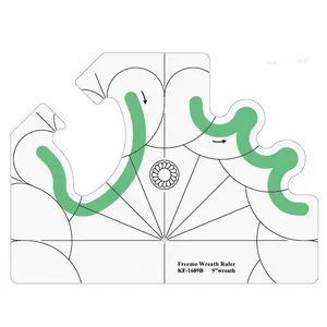 Penggaris DS-KF-1609B FREEMOTION kerajinan jahit akrilik tambal sulam QUILTING alat pemotong penjahit skala TEMPLATE bening