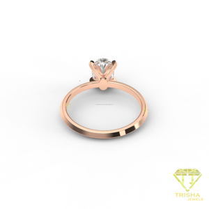 Oval Cut Moissanite Engagement <b>Ring</b> Rose Gold <b>Solitaire</b> <b>Ring</b> For Women Wedding Jewelry - Product Image 3