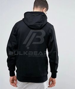 Sweat-shirt à capuche noir pour homme BULKBEAR en coton French Terry, coupe classique, pull décontracté avec poche avant et logo, idéal pour l'automne - Product Image 3