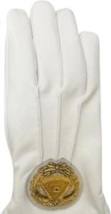 Gants maçonniques en cuir souple, broderie de maître maçon, gants maçonniques de haute qualité - Product Image 6