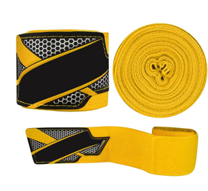 PROFIT SPORTS Bandes de poignet en PVC jaunes, largeur 2 pouces, longueur 3 pieds, élastiques, respirantes, auto-adhésives, motif uni, unisexe, pour la musculation - Product Image 1