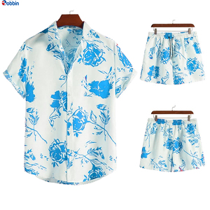 Trajes de Playa para Hombre, Cómodos y Transpirables, Colección de Verano, Camisa Personalizada con Botones, Pantalones Cortos de Playa - Product Image 5