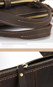 Sac fourre-tout vintage rétro pour hommes A4 sac à main en cuir de vachette couche supérieure MBF-0410 - Product Image 5