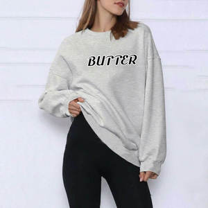 Sweat-shirt à col montant en molleton surdimensionné à épaules tombantes avec broderie de logo personnalisé, en tissu French Terry pour femme - Product Image 5