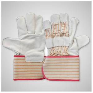 Guantes de Trabajo de Cuero Vacuno Reforzado con Doble Palma, 11 oz, Duraderos, Flexibles, Anti-Impacto, Personalizables, Industriales - Product Image 5