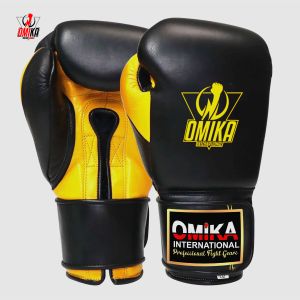 Guantes de Boxeo OMIKA Personalizados OEM, Profesionales, Ligeros, de Cuero Premium, con Correa de Muñeca Ajustable y Transpirables - Product Image 1