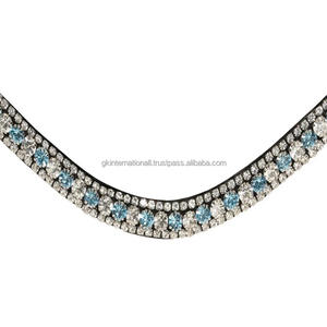 Cristales brillantes de lujo de alta calidad, cadena de diamante, diseñador, banda de frente de caballo de cuero hecha a medida en tamaños de mazorca completos, el mejor precio - Product Image 3