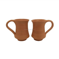 Ensemble de 6 tasses à thé en céramique Kulhad en terre cuite traditionnelles, écologiques, réutilisables, résistantes à la chaleur, pour le chai indien, le café, style rustique, pour les fêtes