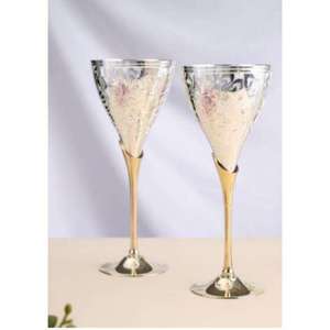 แก้วไวน์ทองเหลืองหรูหราทำด้วยมือทำจากเงินและทองเหลืองคุณภาพระดับพรีเมี่ยม - Product Image 3