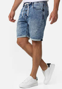 <b>Men</b> Solid <b>Jeans</b> Shorts Loose Washed Denim Shorts Custom logo 100% Cotton Casual Knee Length Shorts for <b>Men</b> - Product Image 4