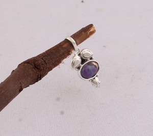 Colgante de Cobre Morado Hecho a Mano con Turquesa, Joyería de Plata de Ley 925, Colgante de Gema en Forma de Lágrima Estilo Vintage para Mujer - Product Image 5