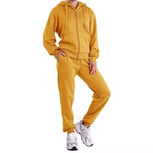 Conjunto de Sudadera con Capucha y Pantalones de Chándal de Corte Regular, de Forro Polar Sólido Transpirable, Chándal de Invierno, Traje Deportivo Personalizado con Pantalones Acampanados para Hombre - Product Image 2